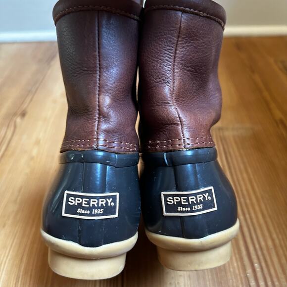 Sperry Saltwater brown leather rubber sole duck boot SIZE 7 - Picture 7 of 7